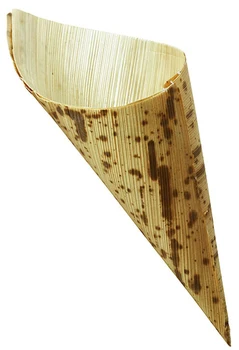 - Promoción de la Fiesta de la Boda Suministros, Desechable Eco-Friendly Vajilla, 85*55 mm MINI Papas a la francesa y las Virutas de Bambú de la Hoja de Cono, 40/Pack