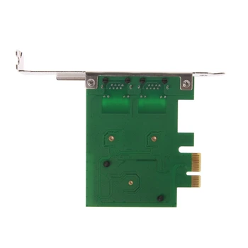 Puerto Dual PCI-E X1 Gigabit Ethernet Tarjeta de Red 10/100/1000Mbps Tasa de Adaptador