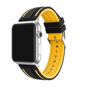 Pulsera de Silicona de Deportes para el apple watch banda de 42 mm 38mm 40mm 44mm Reloj inteligente de las bandas de las mujeres de los hombres de la Correa para el iWatch de la Serie 12 3 4 5 6