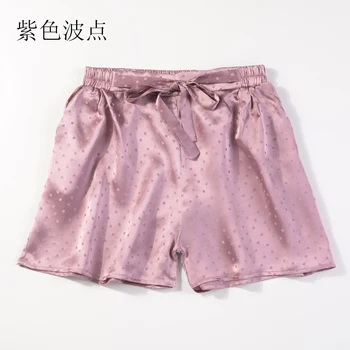 Pura Seda de la Mujer pantalones Cortos de colores sólidos con bolsillos con correa en 15 colores de un tamaño JN429 49450