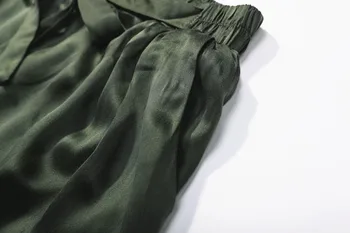 Pura Seda de la Mujer pantalones Cortos de colores sólidos con bolsillos con correa en 15 colores de un tamaño JN429
