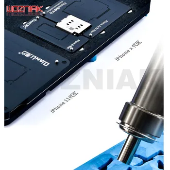Qianli 6in1 fixture de la mejor calidad de Precisión de fijación de la abrazadera para el iphone x xs xsmax 11 pro max chip de la Placa base de la Reparación de la plantación de estaño