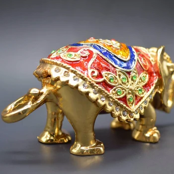QIFU Lindo Elefante de la Baratija de la Joyería de Cuadros para la Decoración del Hogar de la Madre de Días de regalos