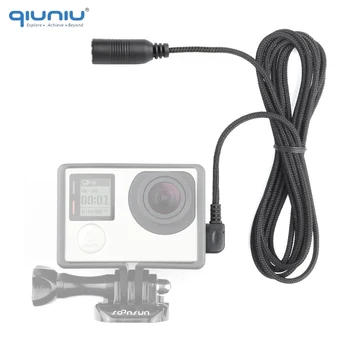 QIUNIU Mini Micrófono USB Adaptador de Micrófono de Cable de Transferencia de 3,5 mm para Micrófono Externo para GoPro Hero 3 3+ 4 para Go Pro Accesorios