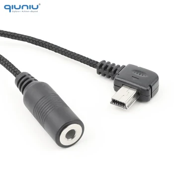 QIUNIU Mini Micrófono USB Adaptador de Micrófono de Cable de Transferencia de 3,5 mm para Micrófono Externo para GoPro Hero 3 3+ 4 para Go Pro Accesorios