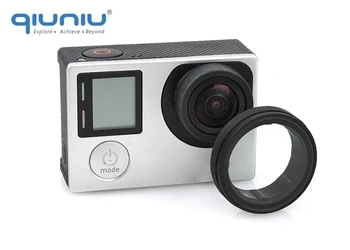 QIUNIU Para GoPro Accesorios Filtro UV Protector de Lente de Vidrio Óptico UV Lente de Cubierta de Protección para GoPro Hero 4 3+ 3 Cámara