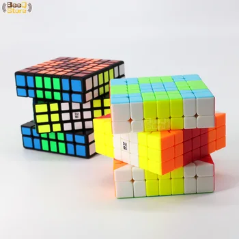 Qiyi Qixing 7x7x7 Cubo de la Velocidad Qixing S 7x7 Negro Stickerless Cubo Mágico Profesional QixingS 7*7 Cubo Mágico de los Juguetes Para los Niños