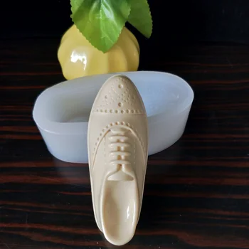 QT0218 PRZY Molde de Silicona en los Zapatos de Cuero de Jabón de los Moldes de Yeso de Chocolate de la Vela del Molde de Bombones de Molde de Zapatos de Arcilla de la Resina de Goma de Silicona 162165