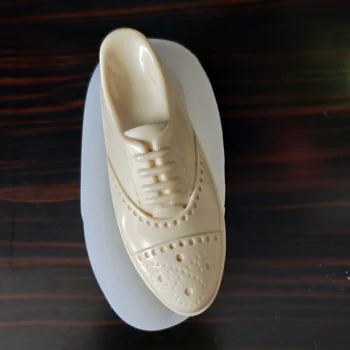 QT0218 PRZY Molde de Silicona en los Zapatos de Cuero de Jabón de los Moldes de Yeso de Chocolate de la Vela del Molde de Bombones de Molde de Zapatos de Arcilla de la Resina de Goma de Silicona