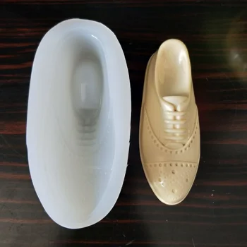 QT0218 PRZY Molde de Silicona en los Zapatos de Cuero de Jabón de los Moldes de Yeso de Chocolate de la Vela del Molde de Bombones de Molde de Zapatos de Arcilla de la Resina de Goma de Silicona