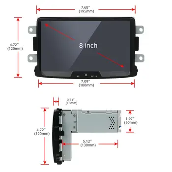 Quad core 1 din radio gps de vídeo android 10.0 dvd del coche para Dacia Lodgy Logan, Duster, Sandero wifi de navegación del coche reproductor multimedia 885