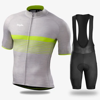 Ralvpha 2020 verano nueva ropa de ciclismo traje de bicicleta de carretera de la ropa de los hombres de pro cortos babero de Mtb de la Bicicleta Camisa de Jersey Maillot Ciclismo kit 8555