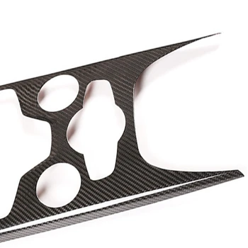 Real de Fibra de Carbono Coche del Centro de la Consola de Engranajes Multimedia de Taza de Agua de la Cubierta del Panel de ajuste para el Alfa Romeo Giulia 2020