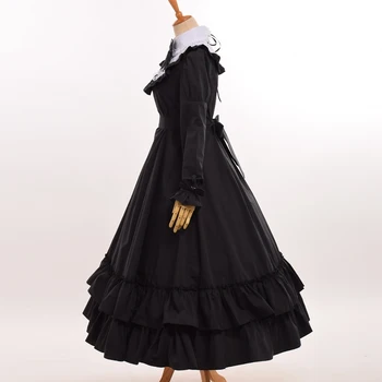 Recreación Vestido Vintage De Estilo Victoriano Bowknot Vestido De Bola Negra 41894