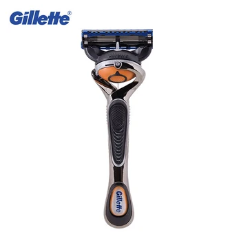 Recta cuchilla de Afeitar Maquinilla de Afeitar Gillette Fusion Proglide Flexball Marca de Afeitar 1 soporte 1 Hoja Lavable Barba máquina de afeitar para Hombre