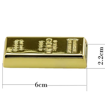 Rectángulo USB Personalizada Pendrive de 256 32 8 gb de Lingotes de oro de la barra de Chiavetta usb de 4 gb 16 GB 32 GB Unidad Flash de 128 gb 64 GB Memory Stick 5813