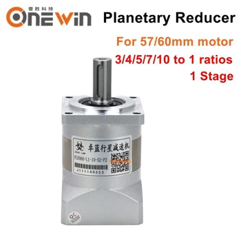 Reductor planetario Reductor de Velocidad PLF060 de Carbono de Engranajes de Acero 1Stage 3 4 5 7 10 1 coeficientes de 57 mm 60 mm Servo Motor