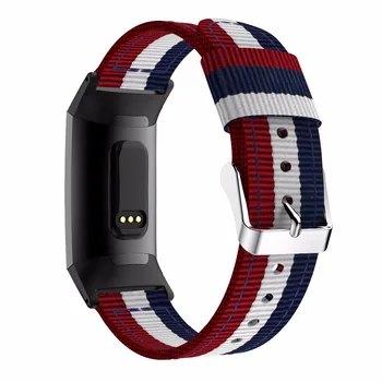 Reemplazo Para la Fitbit Charge 4 Banda de Tela de Nylon de la Correa de la Banda Intercambiable Inteligente de la Aptitud de la Banda de Reloj Inoxidable para Charge3