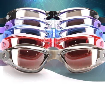 Refrigeración Gafas de Natación Sombrero de Tapón para el Oído Clip de la Nariz Impermeable Nadar Gafas Anti-niebla UV Profesional en el Deporte de Natación, Gafas de Conjunto 170639