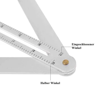 Regla de medición Multi-función de Transportador de la Aleación de Aluminio Ángulo de la Esquina Buscador de Techo, Pisos de Carpintería Herramienta 
