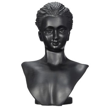 Resina de color negro 3D Maniquí busto de la Figura de Dama de Exhibición del Collar del Pendiente de la Joyería