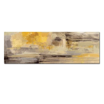 Resumen de Oro Amarillo Pintura al Óleo sobre Lienzo de Carteles y de Impresión Escandinavo Moderno, Arte de Pared con Fotos de la Sala de estar Cuadros Decoración