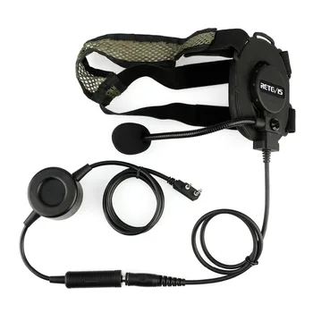 RETEVIS EH060K Táctica Auricular Militar Wakie Talkie Auricular de Airsoft Juego Micrófono Para Kenwood ForBaofeng UV-5R/UV82 RT1/RT81