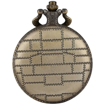 Retro Bronce de Cuarzo Reloj de Bolsillo con el Cráneo Accesorio Analógico Reloj Steampunk Collar Colgante Llavero de Relojes de los Hombres los Dones de las Mujeres
