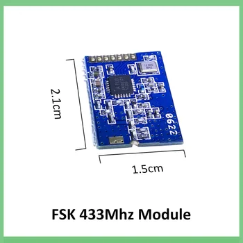 RF 433MHZ FSK MÓDULO de Bajo consumo de energía banda de frecuencia transceptor inalámbrico chip de Apoyo para FSK/GFSK módulo + 433 mhz antena 160687
