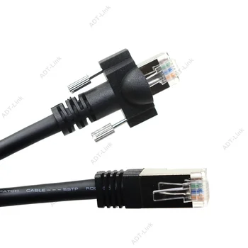 RJ45 GIGE Cable Con el Tornillo de Montaje Gigabit Ethernet Industrial de la Cámara Digital de los Cables de la Flexibilidad y la resistencia a la Flexión