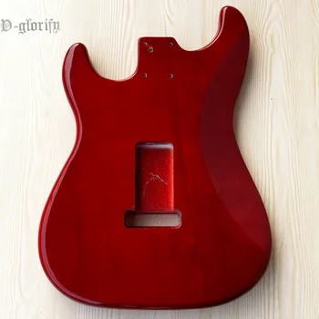 Rojo, verde claro, color sunburst ST guitarra de cuerpo de madera de álamo de SAN guitarra barril
