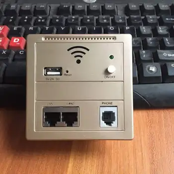 Router WiFi Smart Socket Muro Incrustado USB 3G Punto de Acceso Inalámbrico en el Panel de Pared del Repetidor de Control Remoto Inteligente