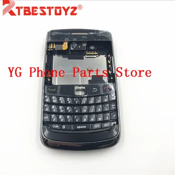 RTOYZ Nuevo Original completo de la vivienda Para BlackBerry 9700 Carcasa Trasera, Tapa de Batería Caso +Teclado +Botón Lateral + Logo