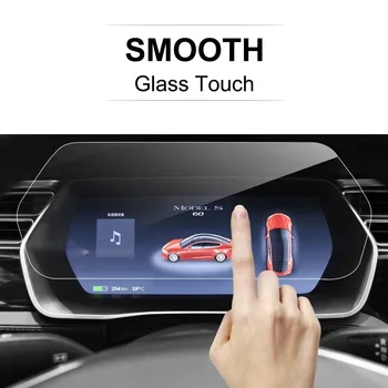 RUIYA 2Pcs protector de pantalla para el Modelo X/S 2016 2017 navegación del coche protector de pantalla & tablero de vidrio templado protector de la película