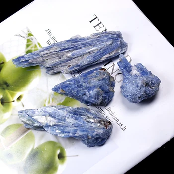 Runyangshi 1pc 50-250g Raras Cristal Azul Natural Cianita Áspera piedra de la Gema mineral Espécimen piedra de Curación