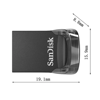SanDisk Ultra Fit USB 3.1 Unidad Flash CZ430 64GB 128GB 256GB Mini USB3.1 Pen Drive De Hasta 130MB/s de Alta Velocidad de memoria USB de 16GB 32GB