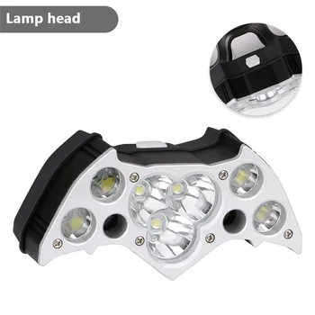SANYI 7*T6+2*XPE Linterna de Cabeza Super Brillante linterna de 6 Modos de LED Camping Lámpara 18650 de la Batería Portátil Linterna