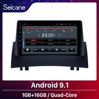 Seicane de 9 pulgadas Android 9.1 Coche reproductor Multimedia con pantalla Táctil HD Radio GPS para el año 2004 2005 2006 2007 2008 Renault Megane 2
