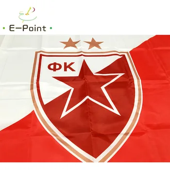 Serbia FK Crvena zvezda (FC Estrella Roja de Belgrado) 3 pies*5 pies (90*150cm) Tamaño de la Navidad Decoraciones para el Hogar banderín de Regalos 5634