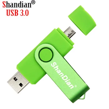 SHANDIAN 9 colores USB 3.0 teléfono Inteligente de la unidad Flash USB OTG pendrive de 4GB 8GB 16GB 32GB 64GB Micro disco para el teléfono caliente de la venta 67393