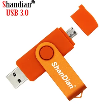 SHANDIAN 9 colores USB 3.0 teléfono Inteligente de la unidad Flash USB OTG pendrive de 4GB 8GB 16GB 32GB 64GB Micro disco para el teléfono caliente de la venta