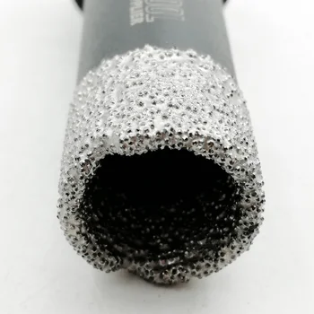 SHDIATOOL 1pc Rosca M14 Vacío Soldado de Diamantes de Perforación en Seco Núcleo de Bits de Perforación de Bits de 75 mm de Longitud Sierra de perforación Para la Porcelana Baldosas de Piedra