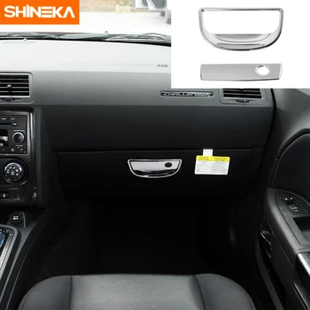 SHINEKA Car Co-piloto Apoyabrazos de la Caja de Almacenamiento de Manejar Tazón de Decoración de la Cubierta de la etiqueta Engomada de Accesorios Para Dodge Challenger 2009-Estilo
