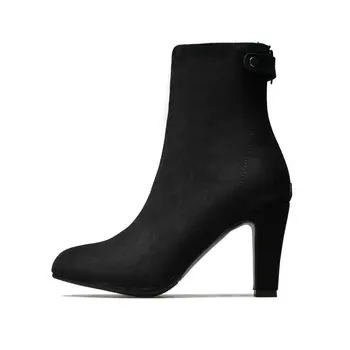 Sianie Tianie 2020 de la moda los zapatos de tacón alto mujer bombas de botines de tobillo botas para dama invierno las botas de las mujeres tamaño extra grande 46 47
