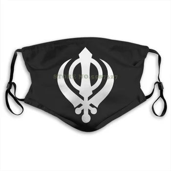 Sikh Khanda Símbolo De La India Punjabi Sijismo Cultura Superior Lavable Diy Genial Mascarillas