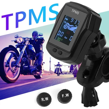 Sistema de monitoreo de las medidas tecnológicas de protección Impermeable al aire libre de Personal de la Motocicleta Externo Sensor de Presión de los Neumáticos, Accesorios para Motocicleta