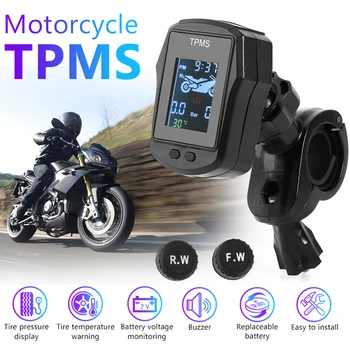 Sistema de monitoreo de las medidas tecnológicas de protección Impermeable al aire libre de Personal de la Motocicleta Externo Sensor de Presión de los Neumáticos, Accesorios para Motocicleta