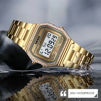 SKMEI las Mujeres de la Moda de los Relojes LED Reloj deportivo Digital de 30M Impermeable Semana Chrono de Mujer Relojes de Pulsera de Reloj Mujer Relogio Feminino