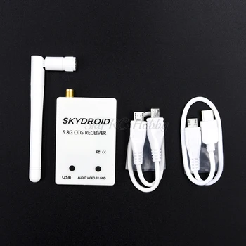 Skydroid UVC de Control Único OTG 5.8 G 150CH Vídeo del Canal de Transmisión del enlace Descendente de Audio Mini FPV Receptor para el Teléfono Android