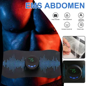Smart EMS Músculo Abdominal Gimnasio Cinturón Parche USB de la Estimulación Eléctrica Con Control Remoto de la Casa de Ejercicios de Entrenamiento Dispositivo